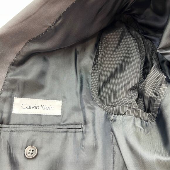 Calvin Klein Wool Gray Blazer Slim Fit Men - Picture 3 of 8